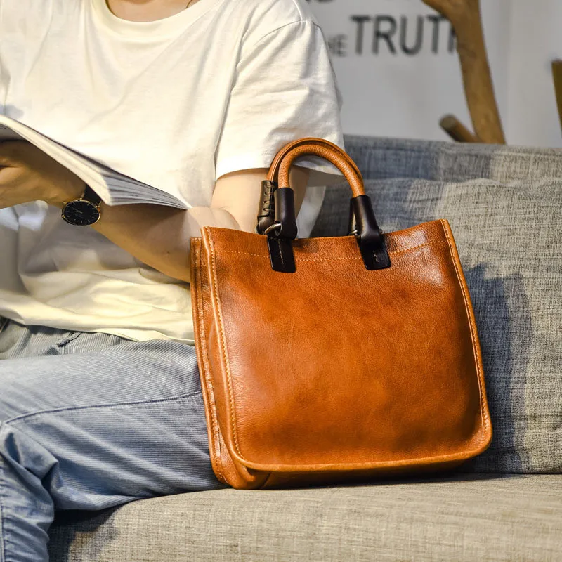 

Vintage Literary Luxury Casual Genuine Leather Women Handbag Simple Ladies Female Weekend Daily Party Real Cowhide Shoulder Bag