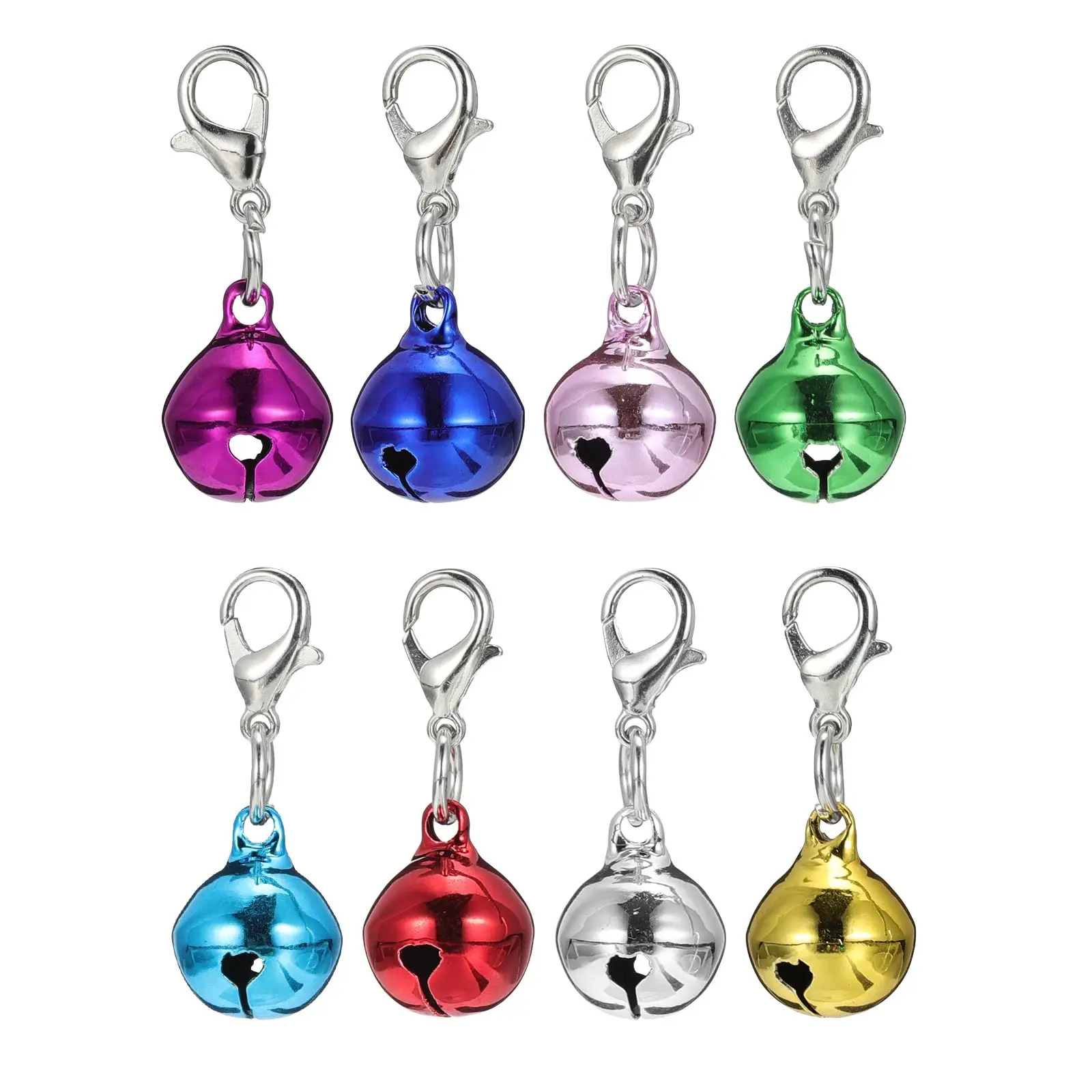 

24 Pcs 14Mm Eco Friendly Vacuum Plated Mini Bell Keychains Creative Keychain Accessories Decorative Metal Pendants Gift Hanging