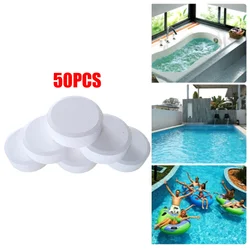 50pcs/bottle Swimming Pool Cleaning Tablet Chlorine Bromine Tablets Cleaner Swimming Spa Household Cleaning Supplies