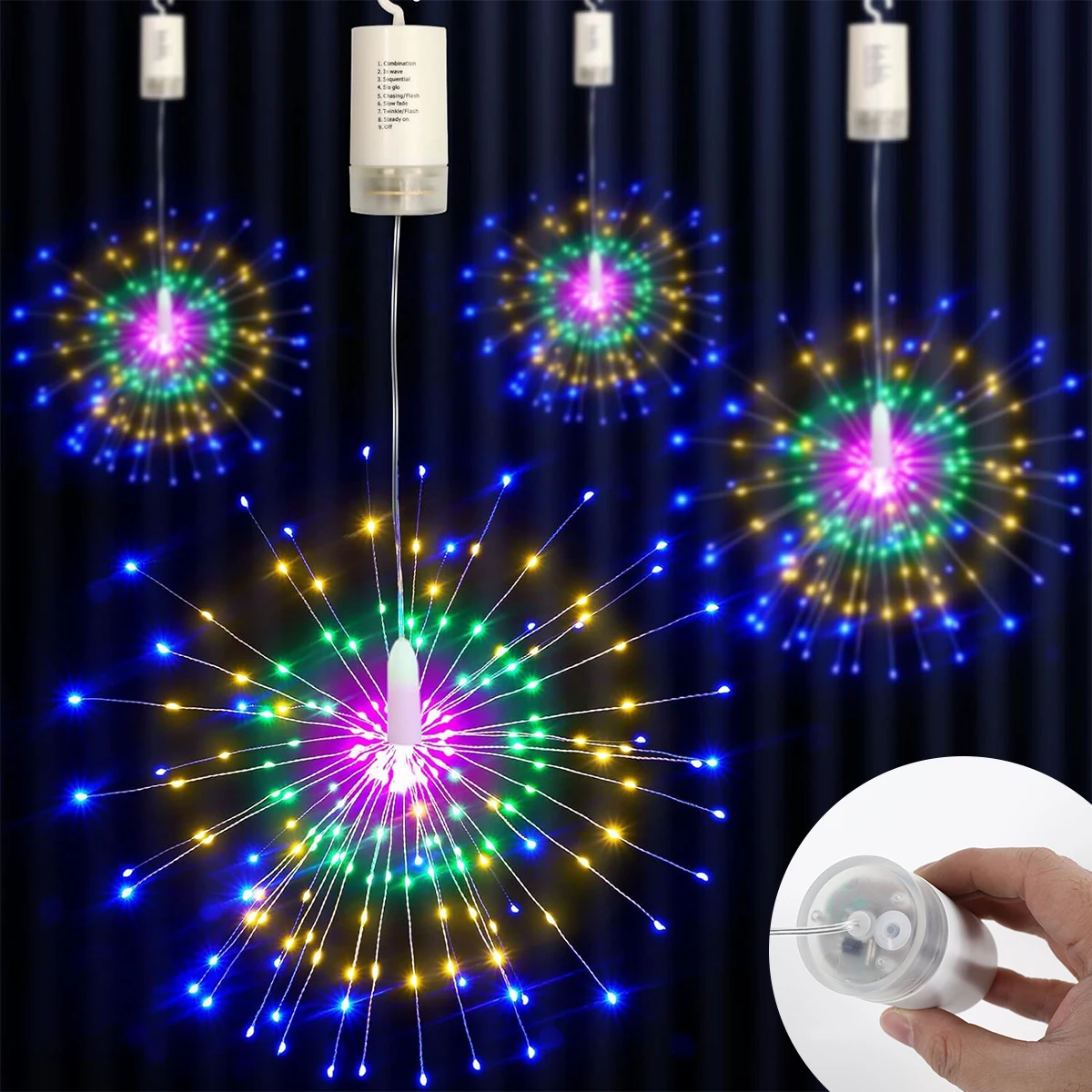 Solar LED Firework Fairy Lights Outdoor Garden Decoration Lawn Pathway Lights Patio Yard Party Birthday Wedding Party Decoration