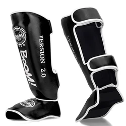 Youth/Adult Muay Thai Kick Boxing MMA Grappling Instep Shin Guard Pads Karate Foot Shank Leg Protectors Ankle Support Kids