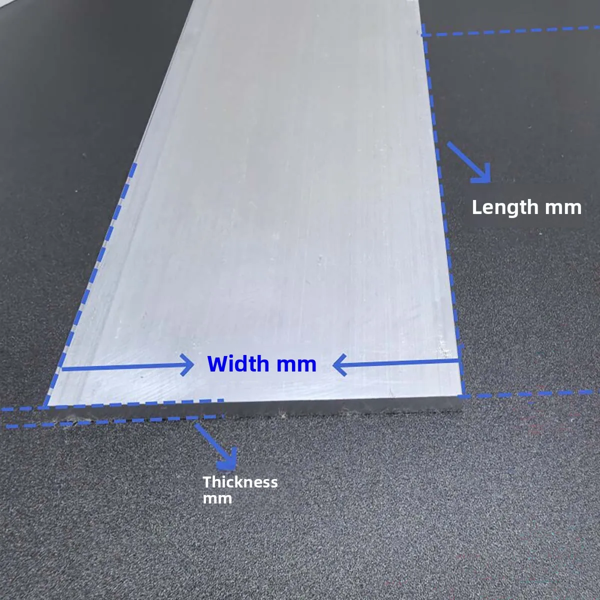 6063 Aluminum Flat Bar, Aluminum Press Strip, Alloy Flat Bar, Thickness 1‑10mm, Custom Cutting