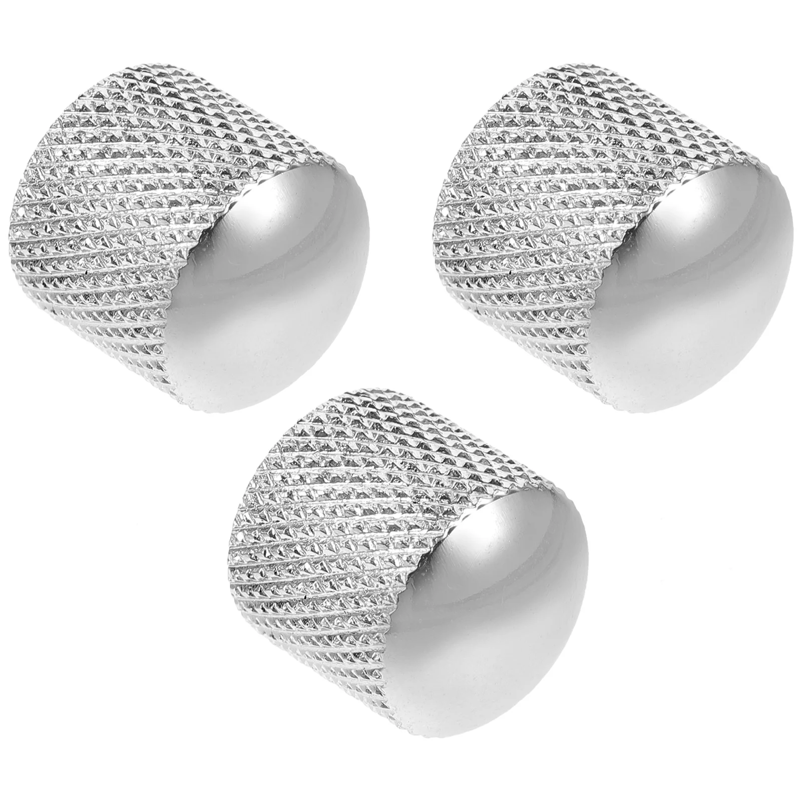 

3 Pcs Volume Button Bass Guitar Accessories Use Tools Knobs Metal Electric Supplies Simple