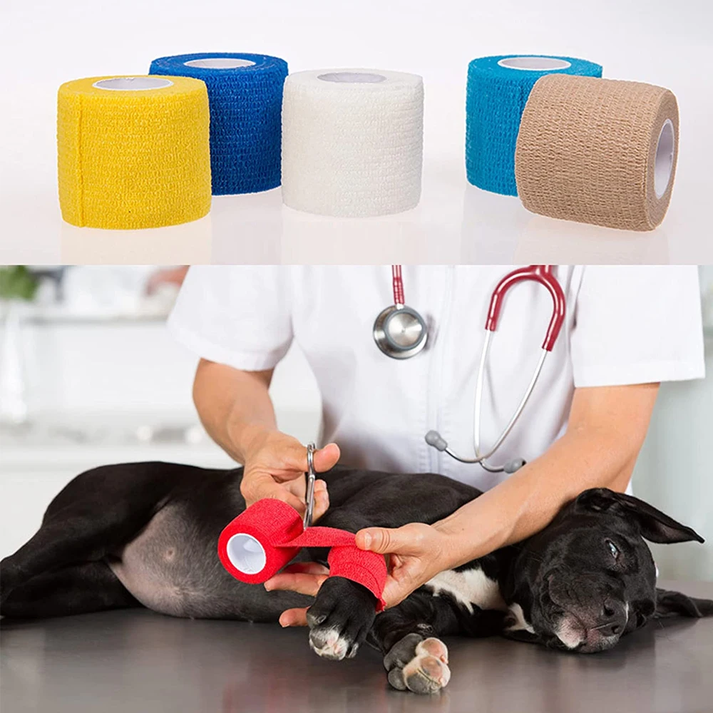 1 Rolle Wrap Sports Tape Bulk, selbstklebendes Rap Tape, selbstklebender elastischer Stick-Bandage, Power Flex Wrap für Handgelenk- und Knöchelverletzungen – Detail 10