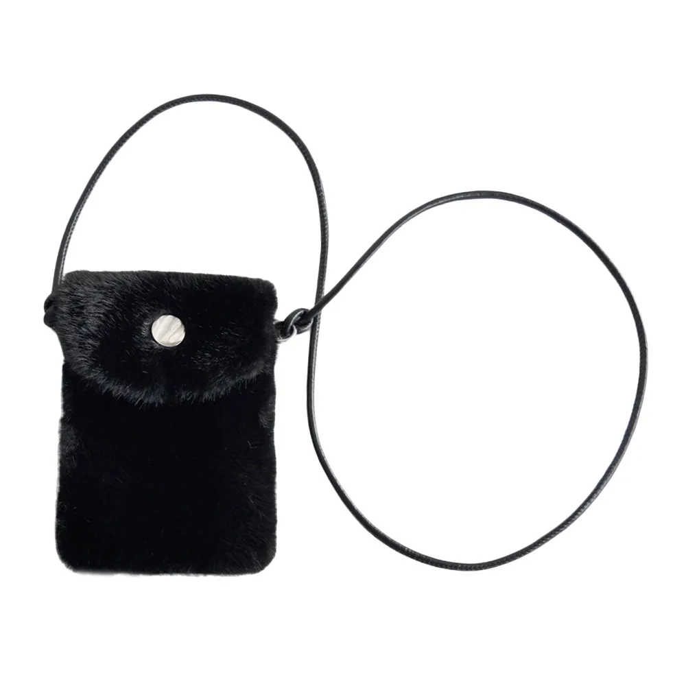 

Fashion Crossbody Bag Mini Size Multicolor Shoulder Bags Button Flap Long Belt Phone Bag Winter Autumn
