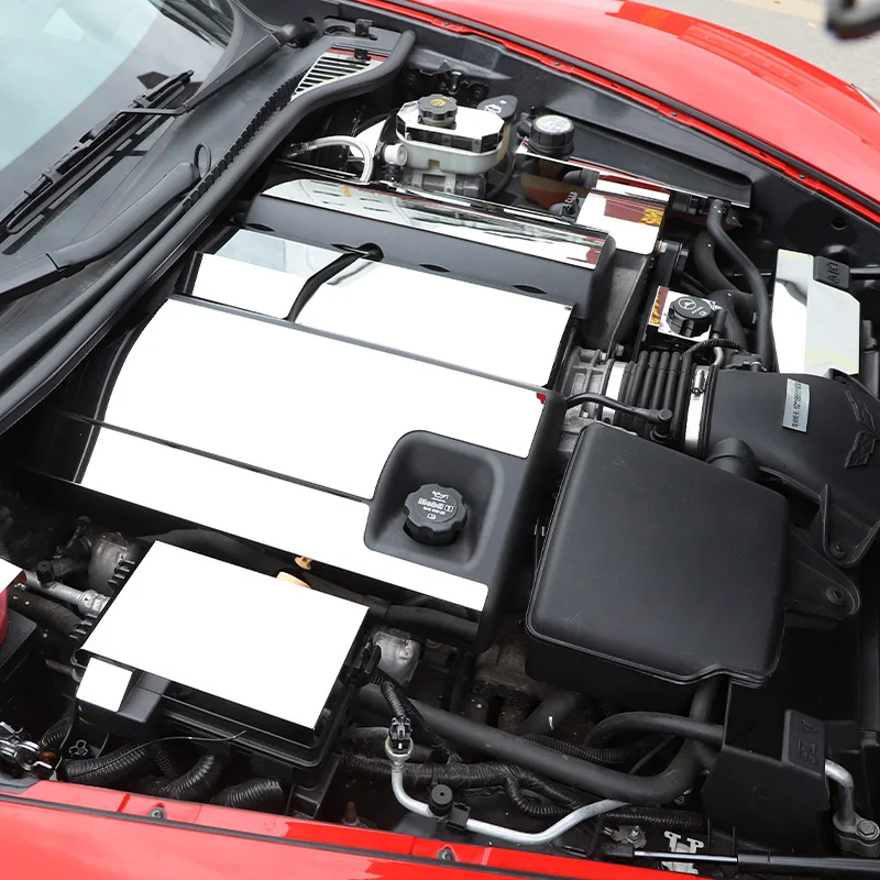 

ABS углеродное волокно/красный для Chevrolet Corvette C6 2005-2013, базовая крышка рулевой колонки, декоративная наклейка, аксессуары