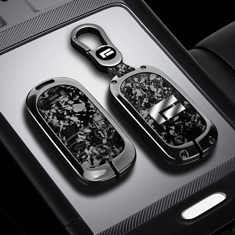 Zinc Alloy Leather Car Key Bag Key Case for BAIC Polestone 01 Polestones ROX 01 Jishi Key Fob Car Key Case Case