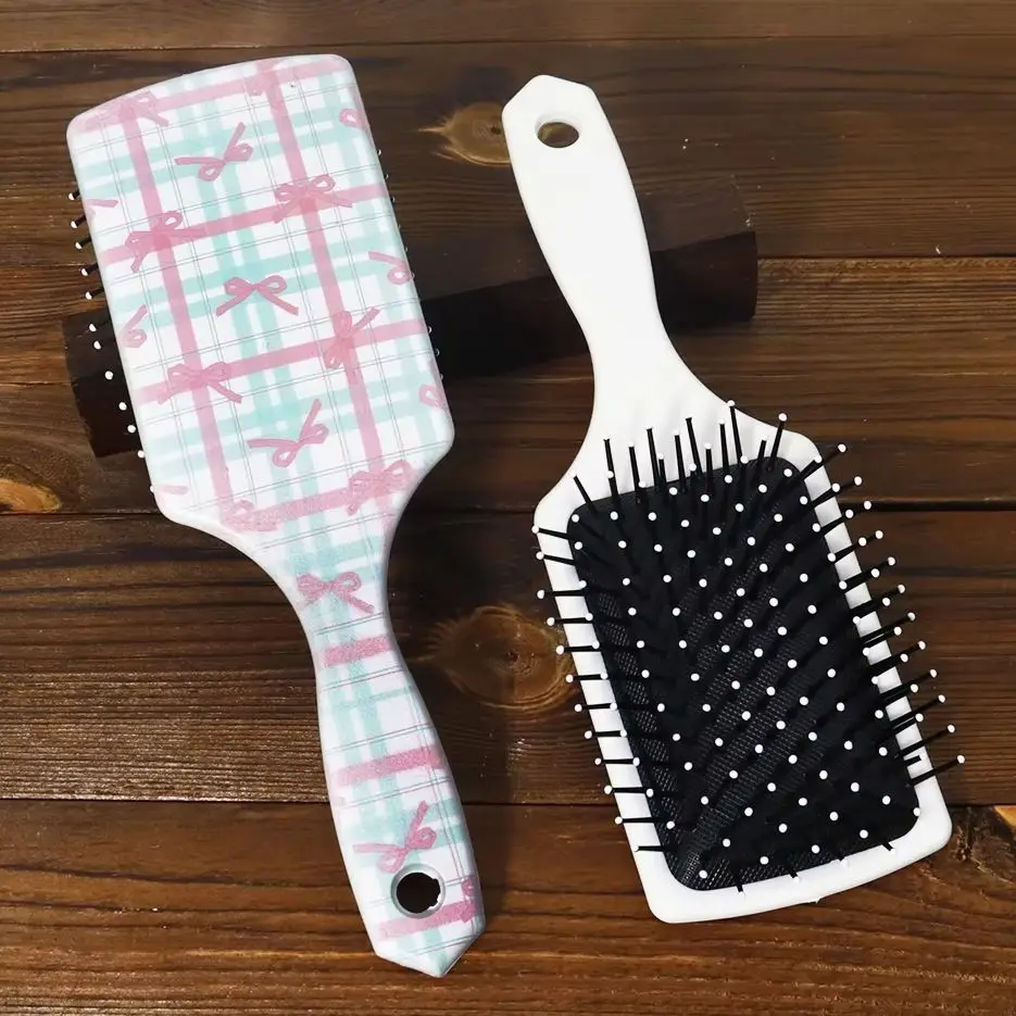 1pc butterfly knot pattern airbag massage comb-anti-static,with smooth styling,combing, and knotting,Special for real hair wigs