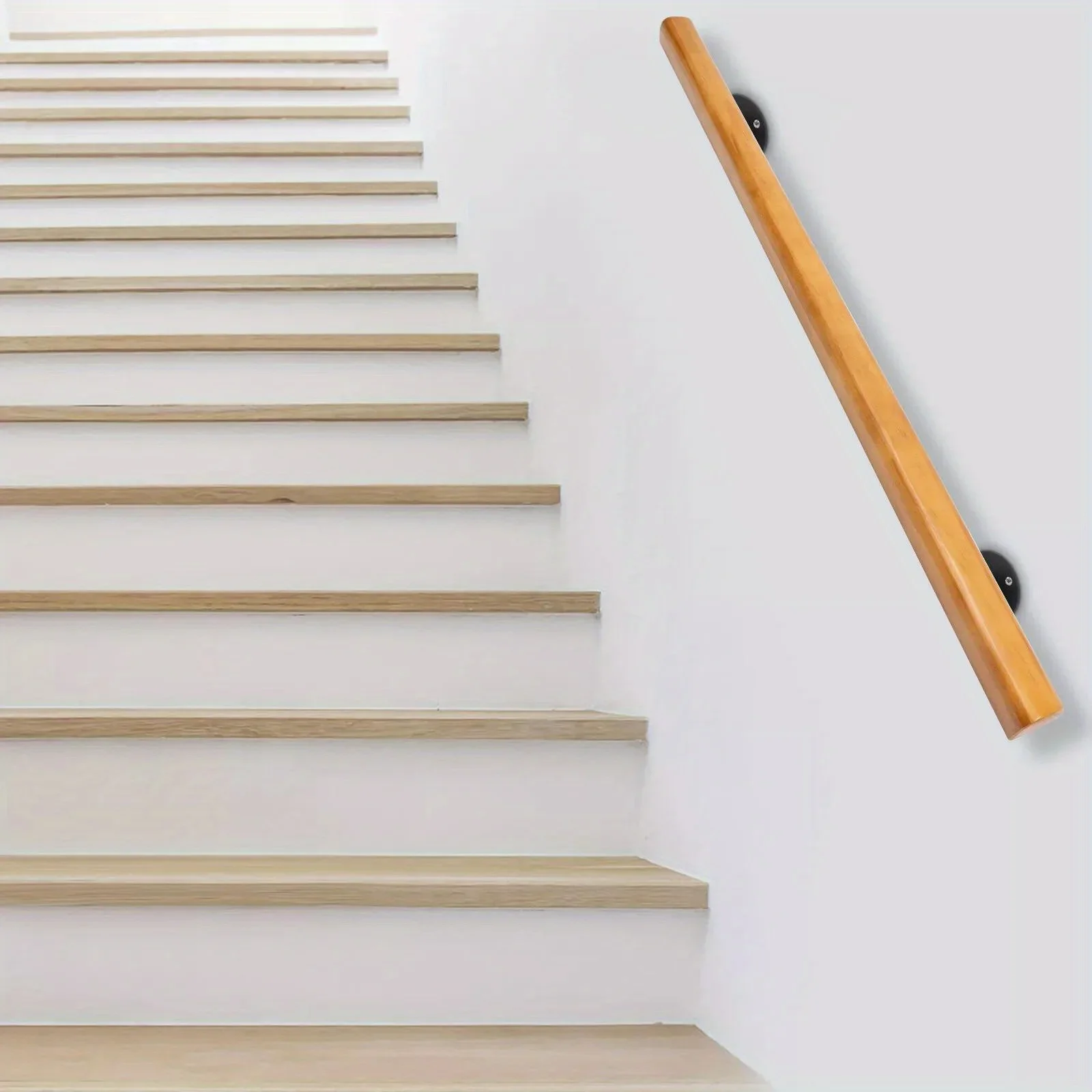 درابزين الدرج الداخلي بطول 4 أقدام: درابزين أمان احترافي غير قابل للانزلاق لتحسين الوصول إلى المنزل