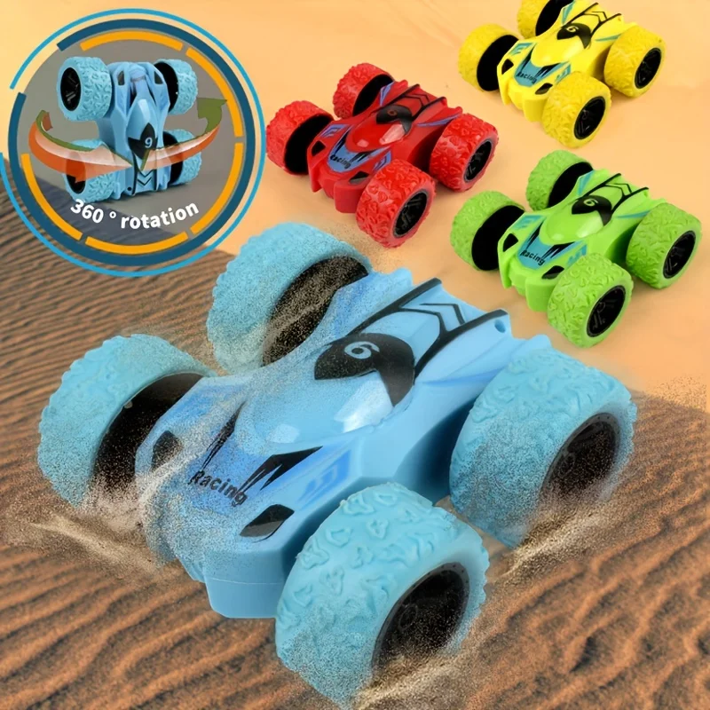 

Двусторонний инерционный трюк для бездорожья, мини-забавный автомобиль с откатным механизмом, прочная, безопасная и устойчивая к падению, небьющаяся модель для детских игрушек