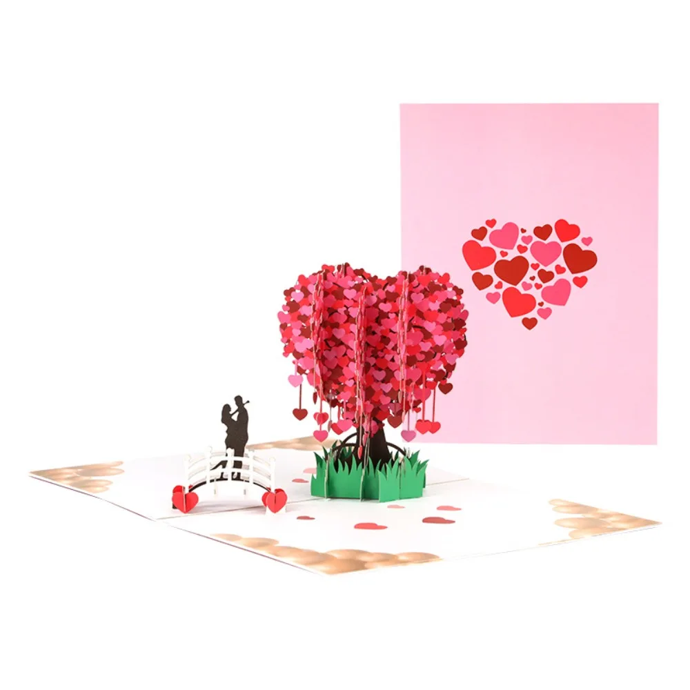 

Creative Paper 3D Pop Up Card 3D Design Romantic Style Love Postcard Greeting Card Mothers Day
