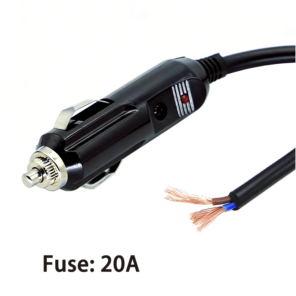 

12V To 24V Car Cigarette Lighter Plug Male Head With Indicator Light Vehicle Electrical Cigarette Lighter Plug Charger Adapter