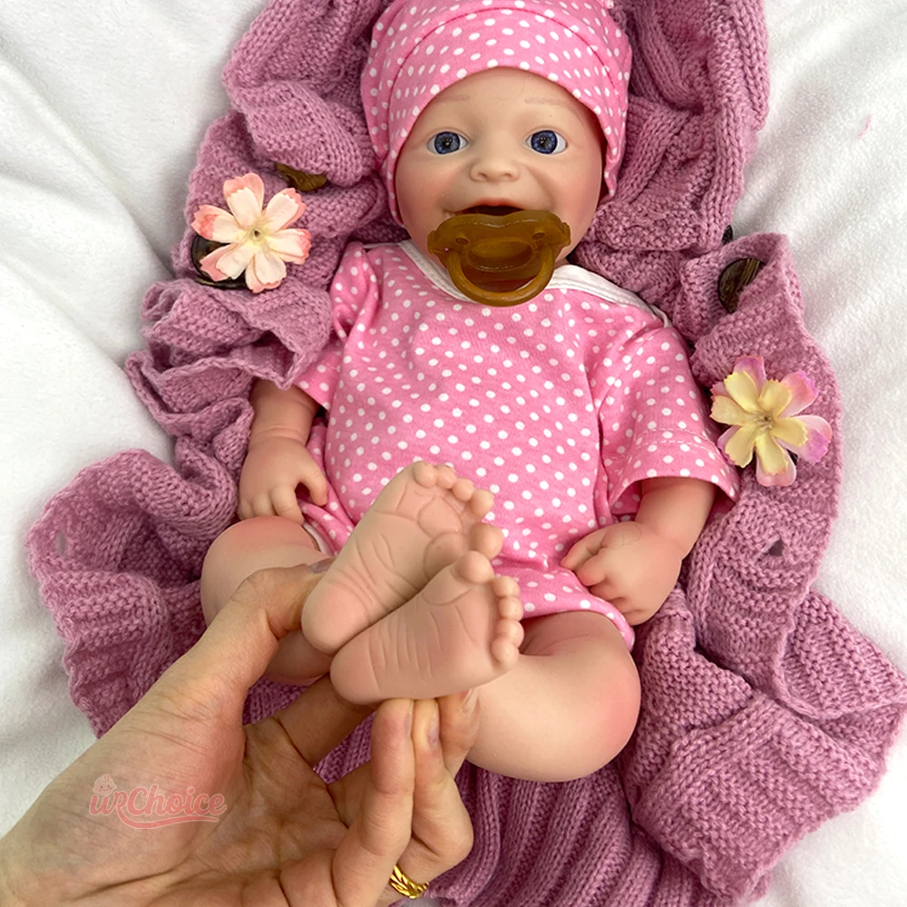Muñeca renacida de silicona impermeable suave de 42cm hecha a mano muñeca recién nacida para el alivio de la ansiedad