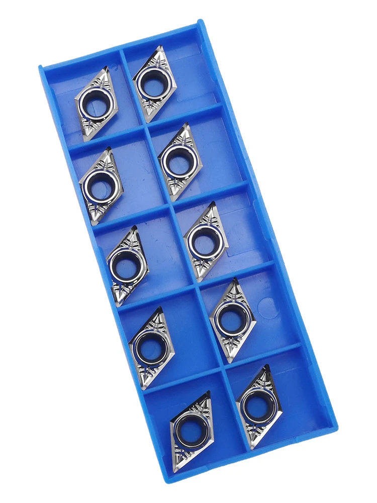 Practical Carbide for lathe Insert DCGT11T304 Replacement Turning Tool 10pcs Aluminum Inserts DCGT32.51 For Aluminum