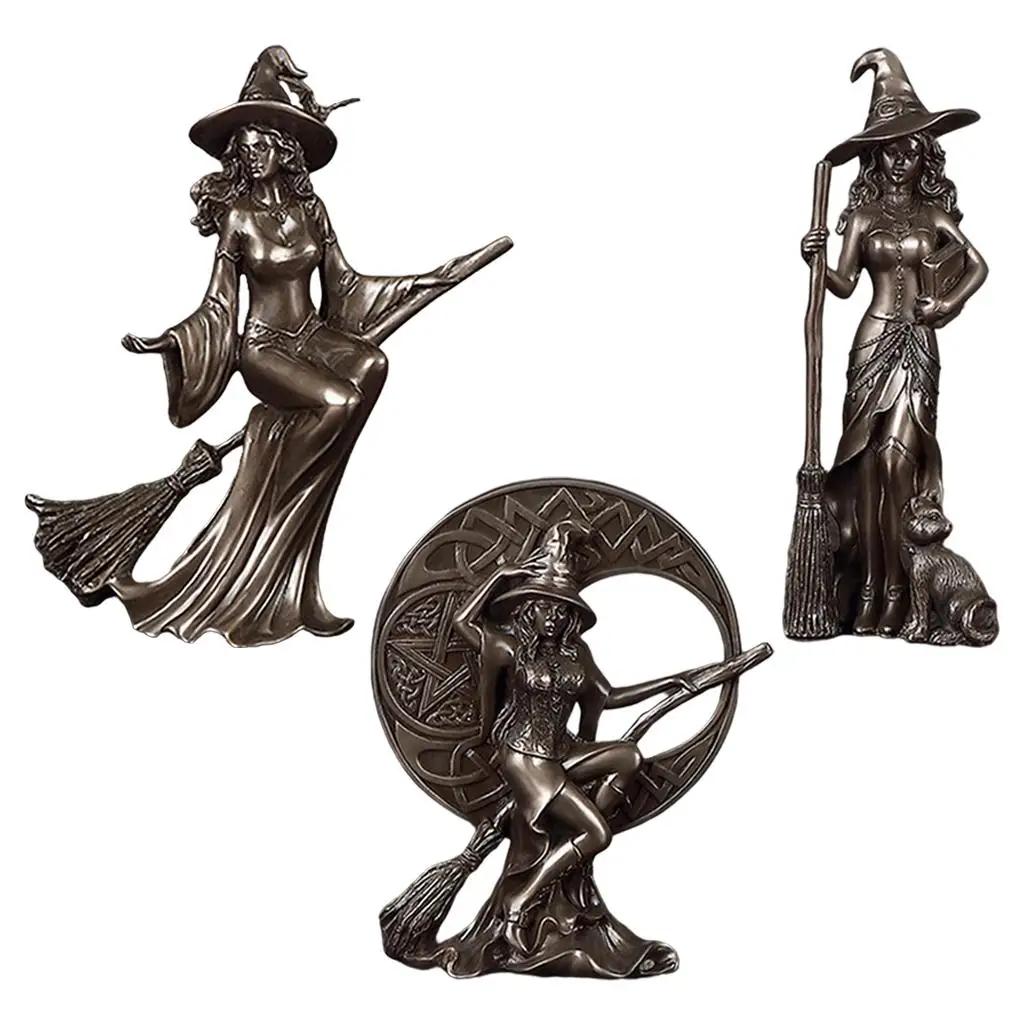 3D Witch Pentacle Sculpture Art Figurines Shelf deocration crafts