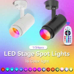 Foco de luz LED RGB para escenario, luces de ambiente de apertura ajustable, Control remoto, fiesta Disco, dj