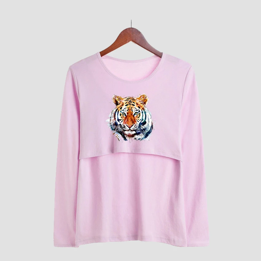 

Tiger Animal Maternity T-shirts Maternity Nursing Breastfeeding For Pregnant Women Pregnancy Nursing Tops Add Your Design