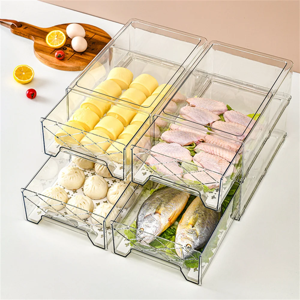 

Fruit Preservation Box Refrigerator Storage Neat And Beautiful Home Storage Fresh Storage Boxes Stackable Crisper Superimposed