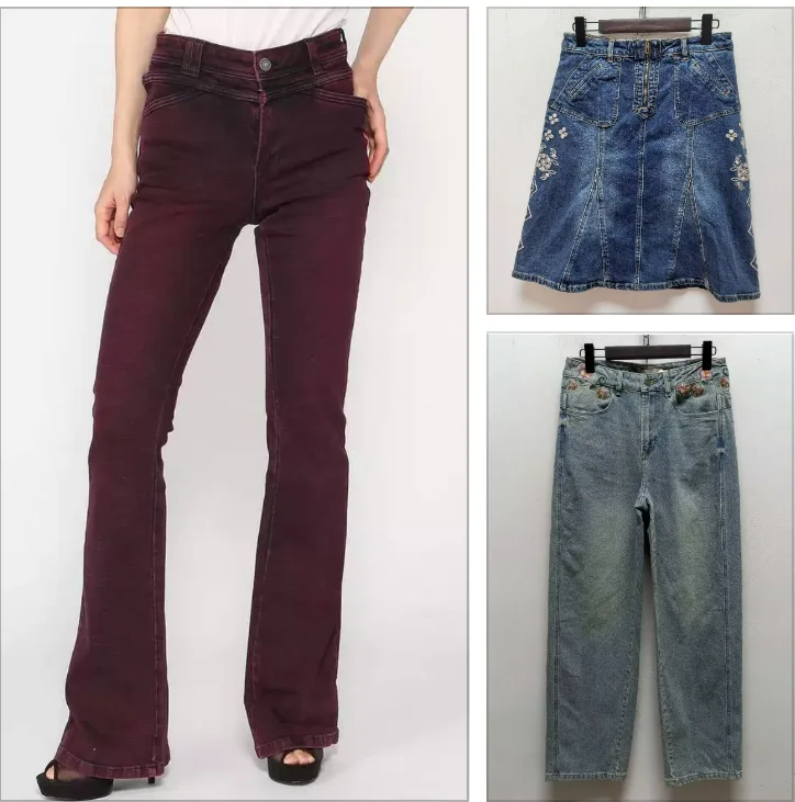 Foreign trade Spain purple wash jeans low waist show thin all match women's trousers