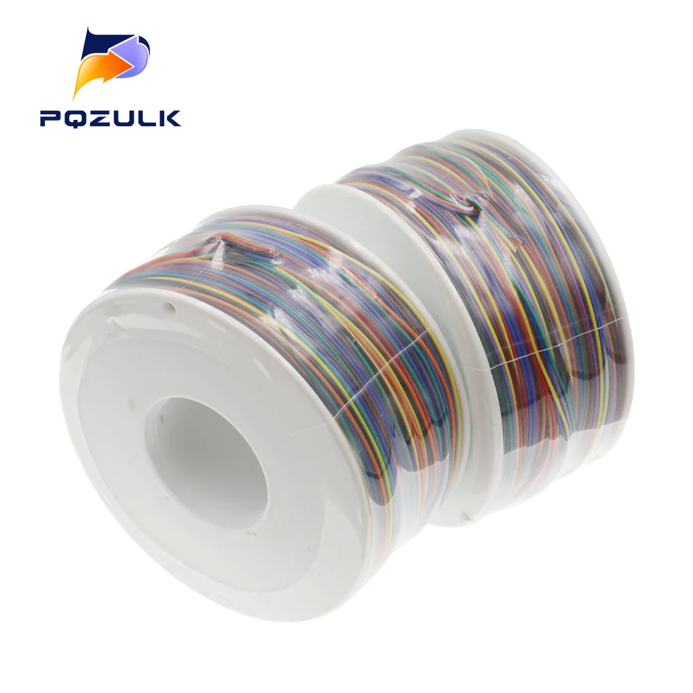 265m 8 Color 30AWG Jump Wire Wrapping Tinned Copper Solid PVC insulation Single Strand Copper Cable Ok Wire Electrical Wire XF30