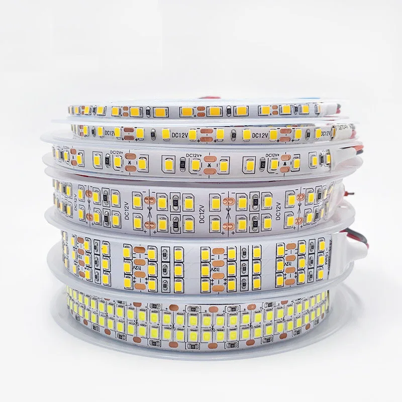 5m LED Double Row Flexible Strip 4mm 5mm 8mm 15mm 3000k Natural White 4000k 6000k 120 leds/m 240 leds/m 360 leds/m 480 leds/m