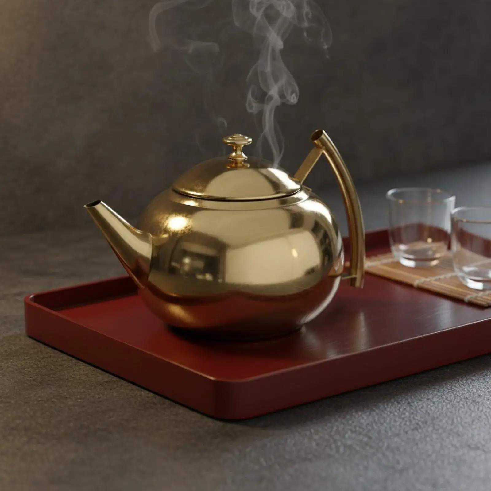 Stainless Steel Teapot Built Internal Mesh Strainer Teapot Heat Resistant Mirror Polish Tea Pot for Restaurant Owners, Cafe