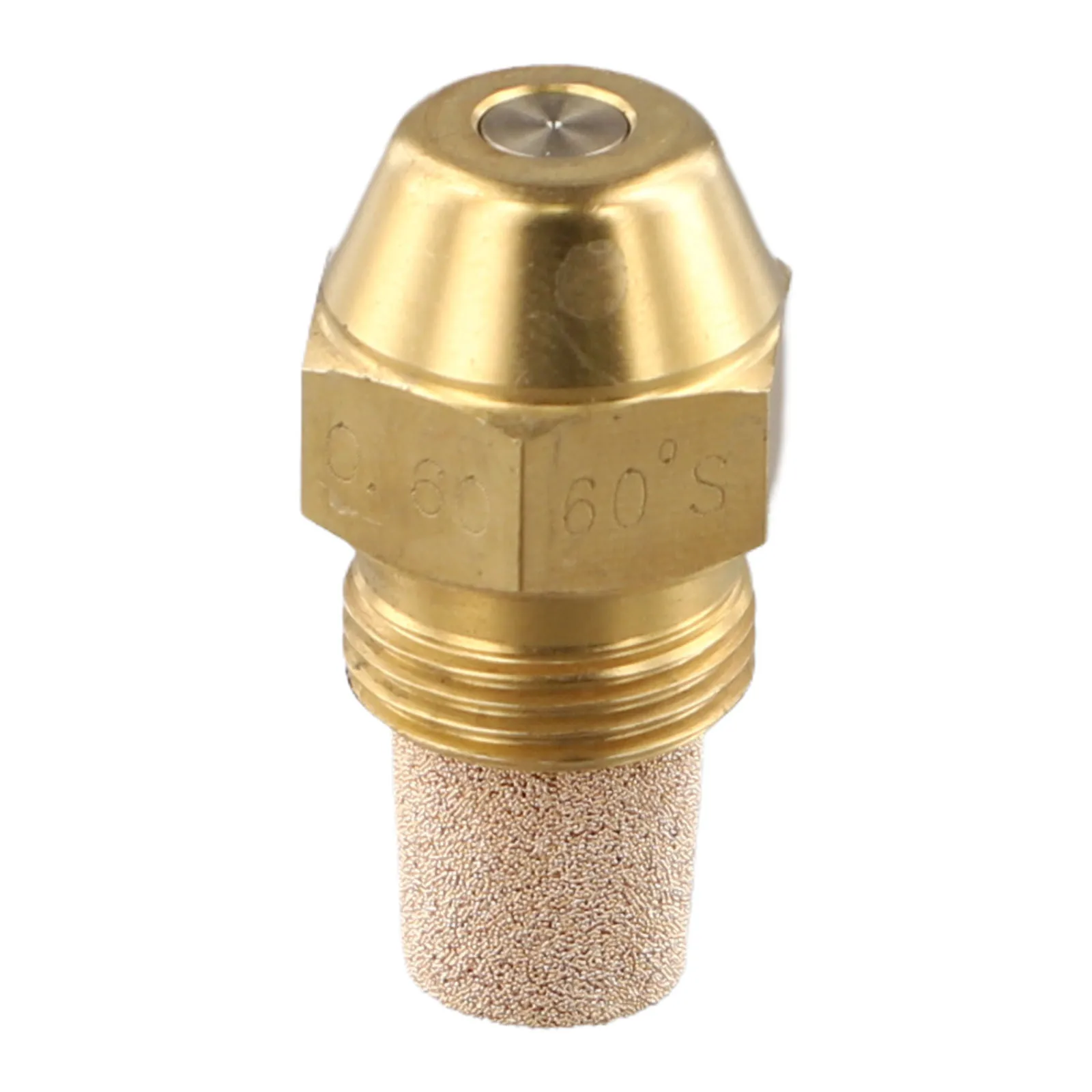 Brass Oil Nozzle with 60 Degree Spray Angle for Boiler Burners Stainless Steel Metering Parts for Enhanced Performance