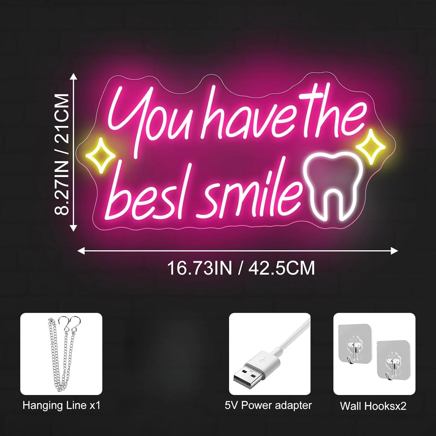 لديك أفضل ابتسامة الأسنان النيون جدار ديكور عكس الضوء LED ضوء النيون لعيادة الأسنان الحمام غرفة الطفل ديكور ضوء الليل