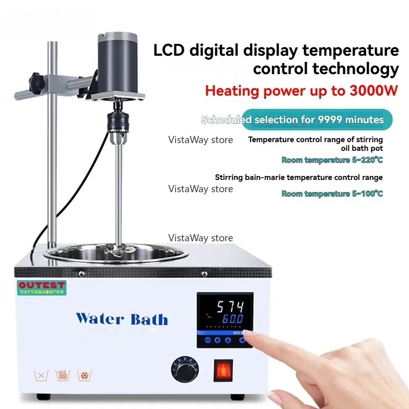 Электрическая водяная баня, 5 л, электрическая водяная баня с чернильным клеем, лабораторная водяная баня с постоянной температурой