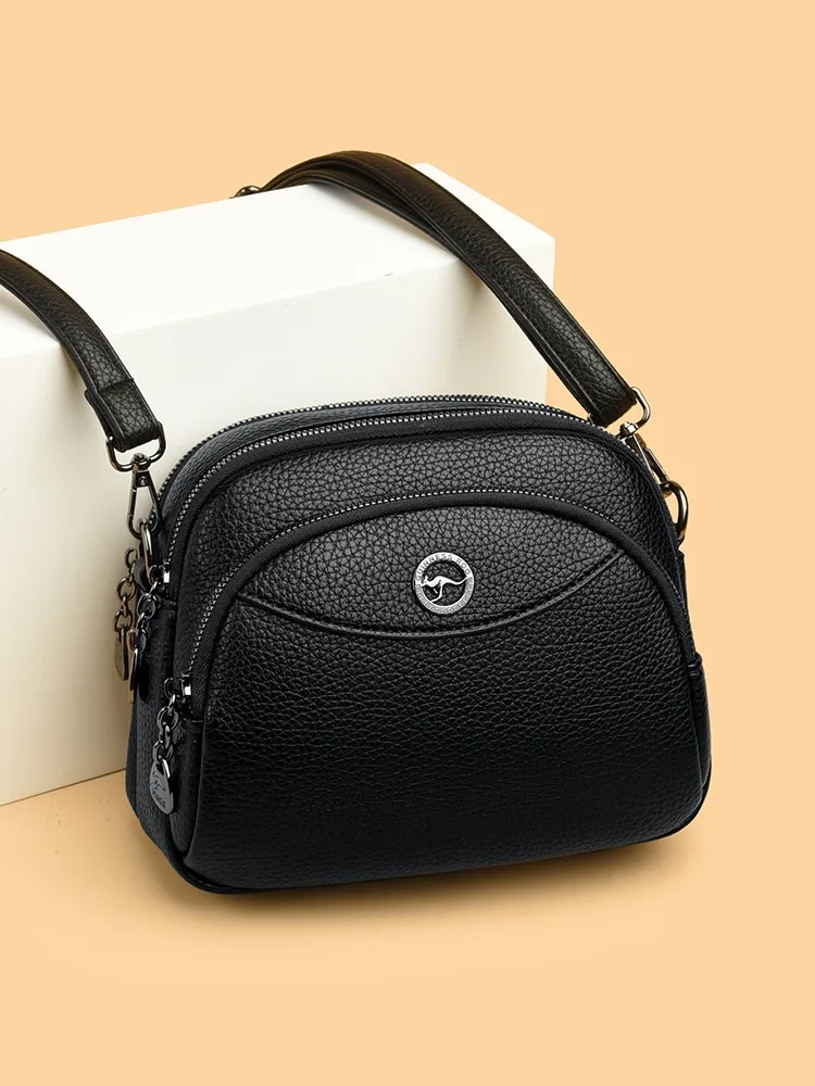 

Genuine leather small bag for women 2026 new fashionable and versatile women's shoulder crossbody bag for middle-aged mothers