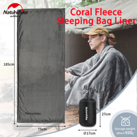 Naturehike Coral Fleece Sleeping Bag Liner 185*75cm Ultralight Outdoor Warm Camping Blanket Portable Single Sleeping Bag Liner