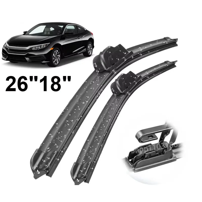 

Wiper LHD Front Wiper Blades For Honda Civic MK10 10th 2016 - 2021 Windshield Windscreen Window Car Rain Brushes 26"+18"