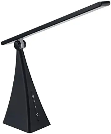 

V LIGHT LED USB Desk Lamp, Pyramid Style Reading Lamp, Small Touch Light Lamp, 3 Level Touch Dimming Switch, Black Crow lamp