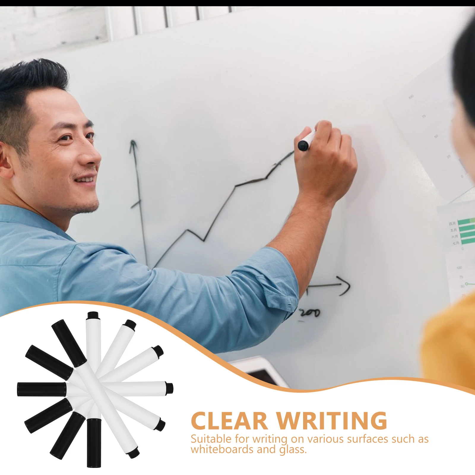 

5pcs Drawing Chalk Pens Dry Wipe Markers Blackboard Eraser Acrylic Paint Erasable Whiteboard