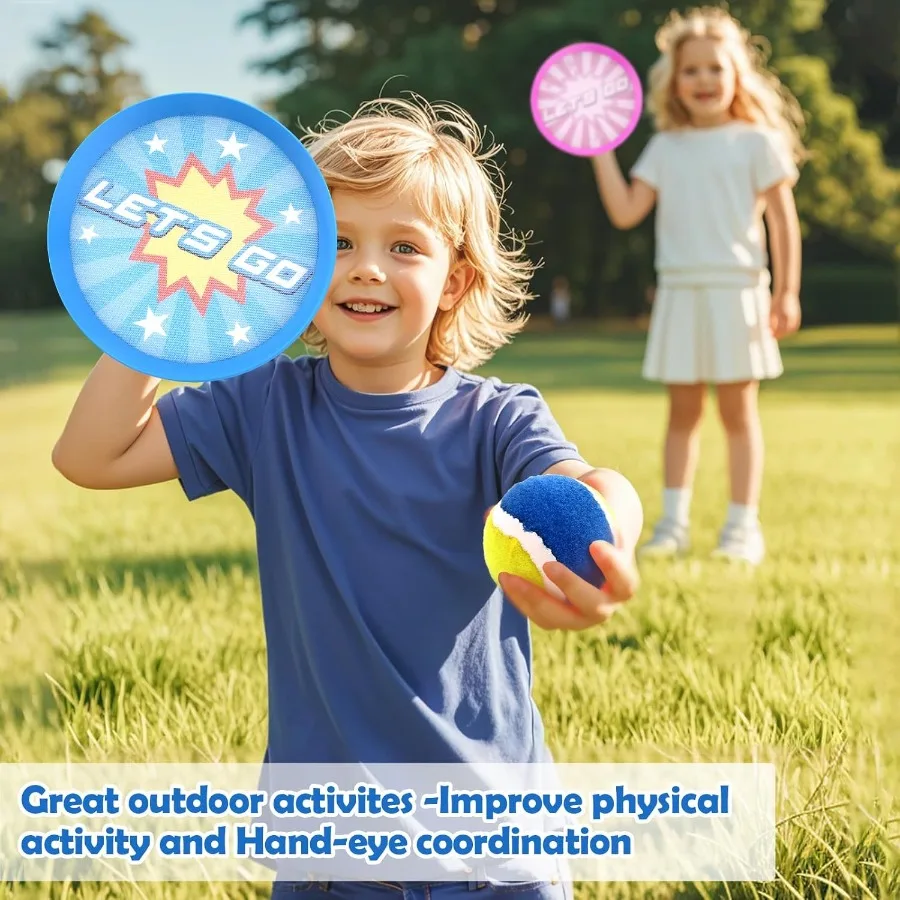 Jeu de capture de balle pour jouets d'extérieur, jouet de plage pour 37 ans, 813 ans, jouets de sport pour adultes, école familiale, extérieur, 4 pièces