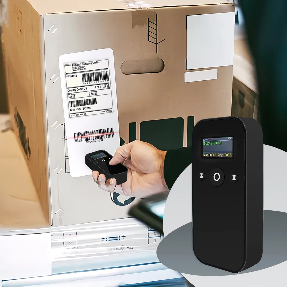 

Портативный мини-сканер штрих-кодов 2033D 2D с Bluetooth и USB-интерфейсом, длительное время работы от аккумулятора, беспроводной сканер QR-кодов, в наличии