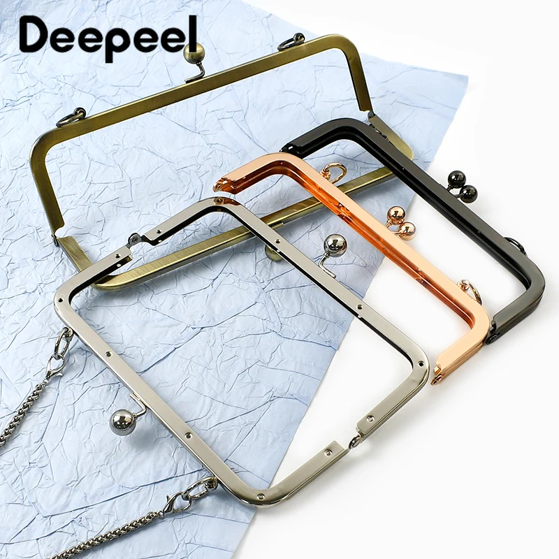 20/25cm bolsos de Metal mango suave monedero marco Clourse Clip beso cierre bolso cartera soportes de tornillo accesorios de bolsa DIY, 1/2/5 Uds
