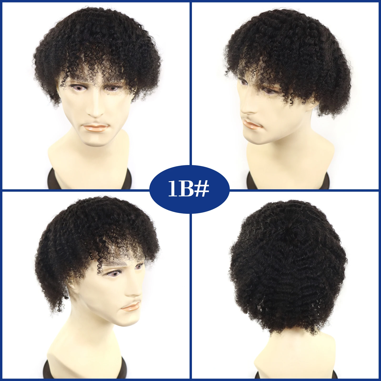 6mm Afro Lockiges Menschliches Haar Männer Toupet Natürliche Schwarz Volle Spitze Basis Toupet Für Männer 6 Zoll Verworrene locken Herren Perücken Ersatz Systeme