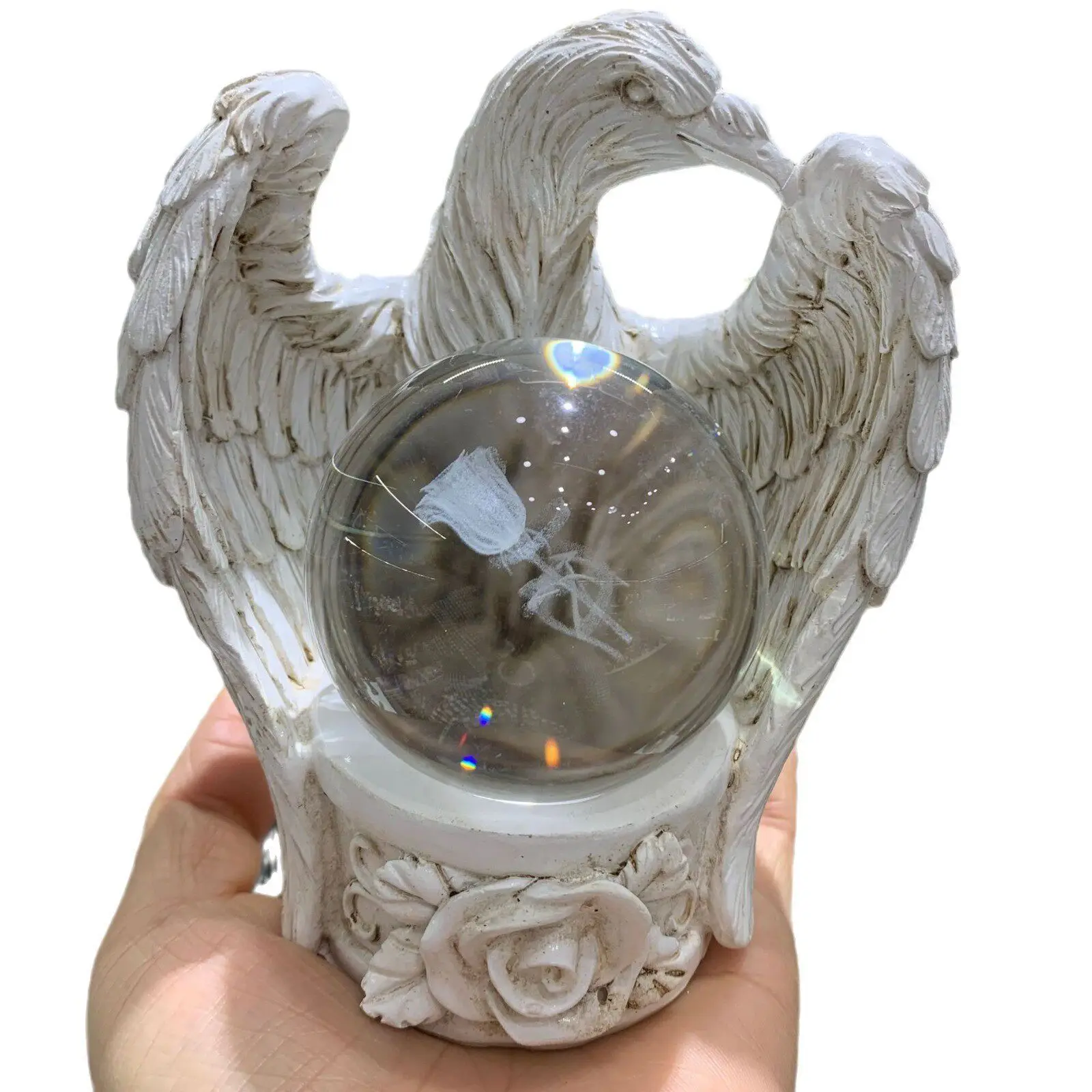 Eagle holding ball crystal ball base popular resin crafts