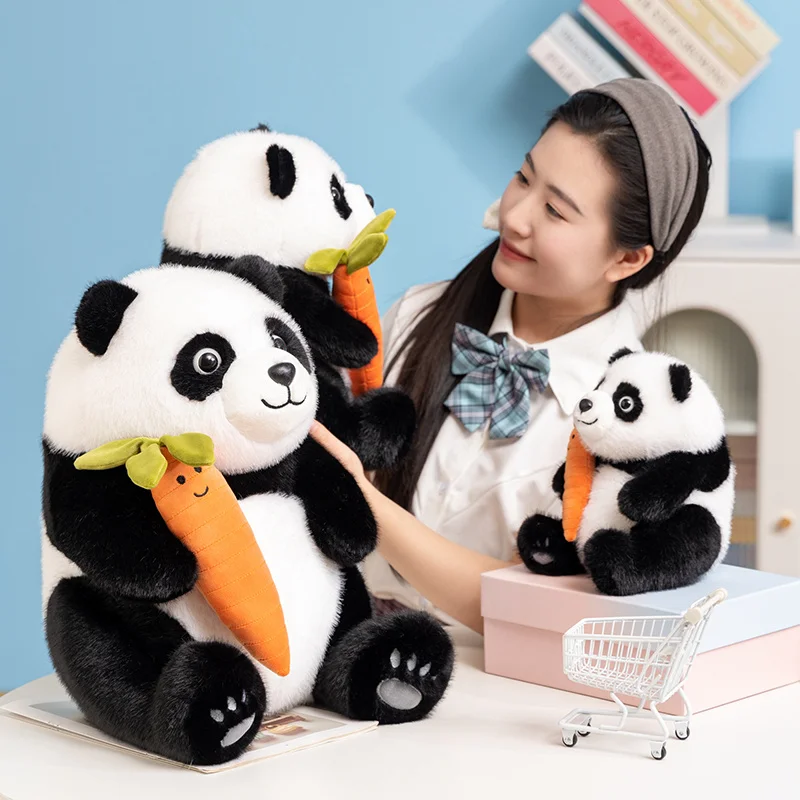 

20-30CM Kawaii Carrot Panda Plush Toys Soft Stuffed Animals Cute Bears Plushies Dolls Baby Sleeping Pillow for Kids Girls Gifts