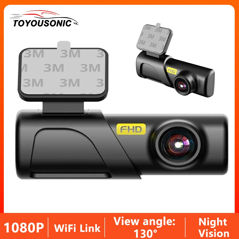 

TOYOUSONIC Car DVR 1080P One Camera Car Driving Recorder Multimedia player WiFi Link Starlight Night Vision 130° Wide Angle lens