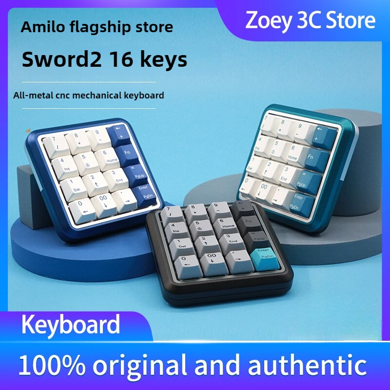 Sword2 All-metal Keyboard Numbers 16 Keys C-type Connection Office Mini Keyboard