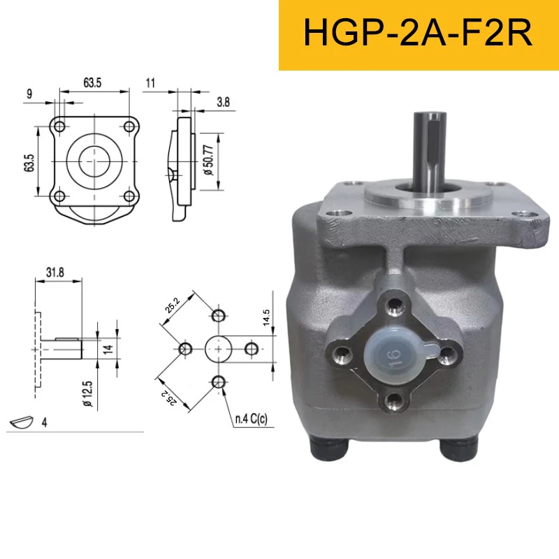 

HGP-2A-F8R HGP-2A-F9R HGP-2A-F11R Hydraulic Gear Pump Small-scale High Pressure Gear Oil Pump