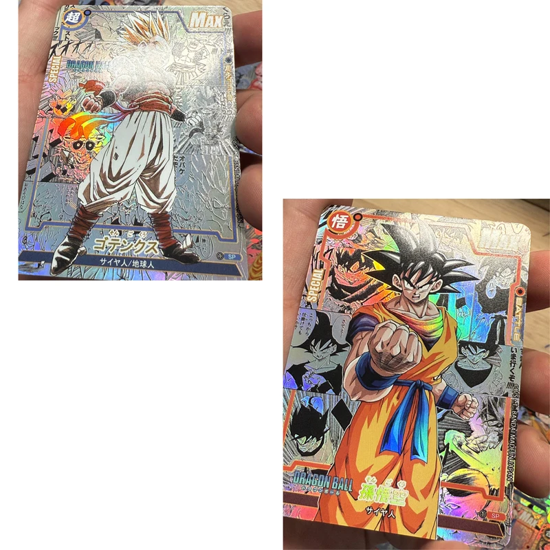 18 قطعة لتقوم بها بنفسك لعبة دراغون بول Tcg بطاقة فلاش ماستر روشي سون جوكو ماجين بو بطاقة نحت أنيمي جمع عمل دمى أشكال هدية