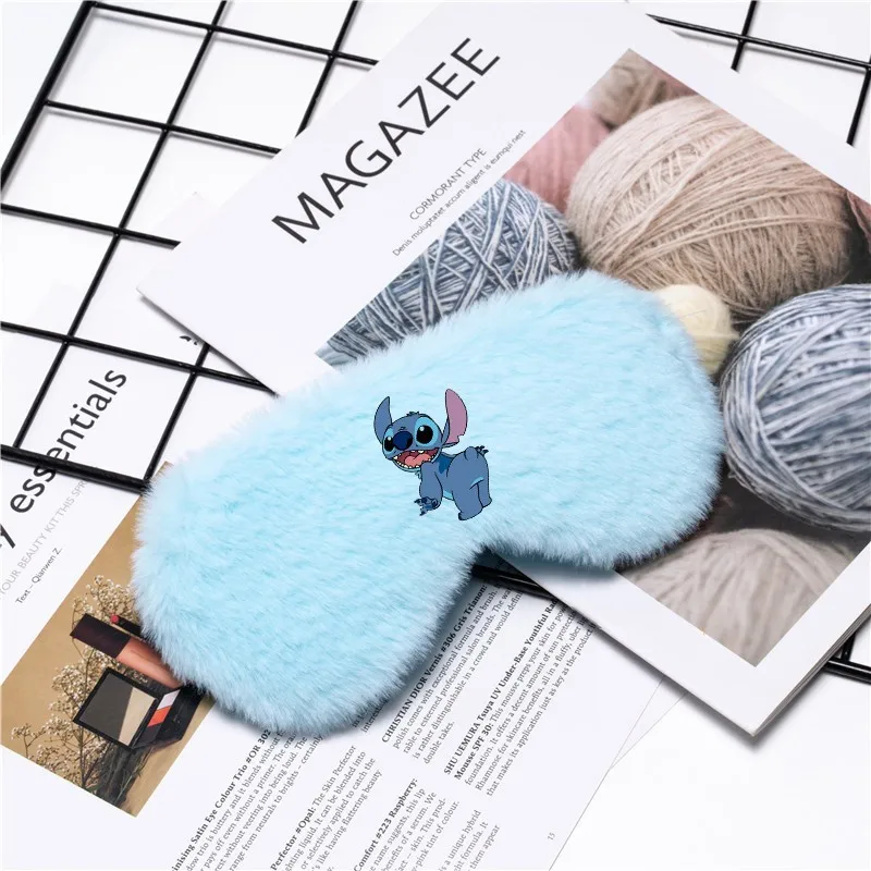 Disney Stitch Peluche Sopracciglio Punto Tinta unita Semplice Stampa di moda Pranzo Sonno Ombreggiatura Sopracciglio universale per uomini e donne