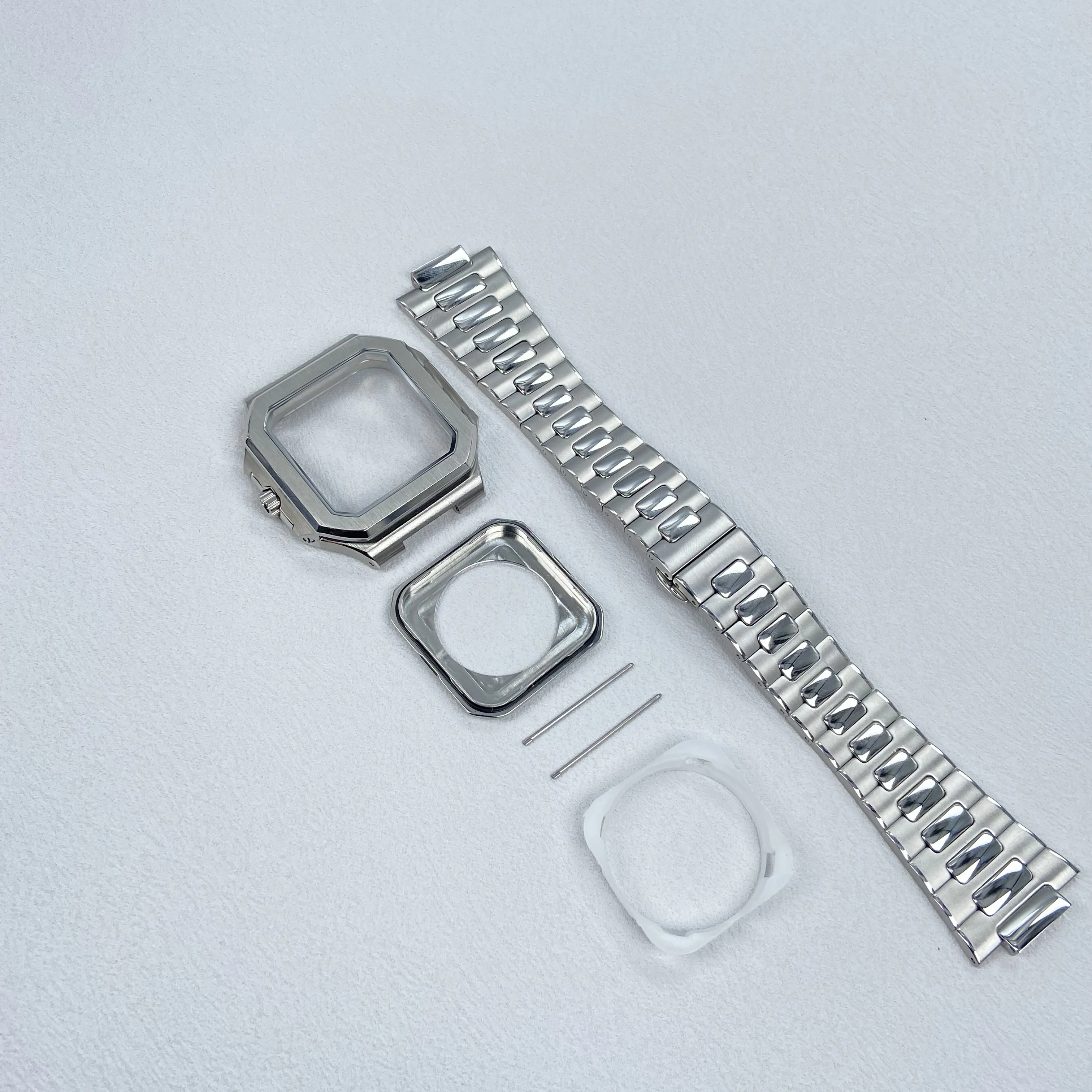 NEW 37.5mm Watches Square Case Dial Hands Set For 29.5mm Square Dial PP CUBITUS For NH35 movement  Accessories Stainless steel