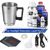 Kit de restauración de esmalte de faros de coche, herramienta de cuidado de faros automotrices de 12V, restauración de faros, líquidos de reparación de hielo azul