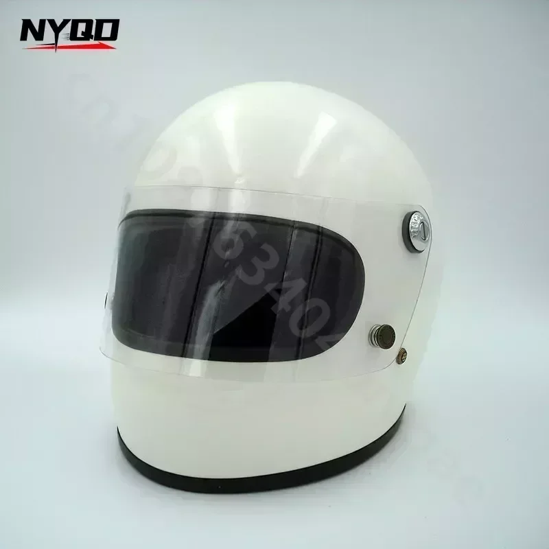 

Mekkcens Retro Japanese Motorcycle Full Face Helmet Motocross Fiberglass Scooter Samurai Visor Small Helm Lens Accessories