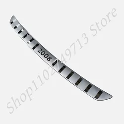 For 2008 Peugeot 2014 2015 2016 2017 2018 2019 Rear Trunk Bumper Protector Rear Scuff Plate Rear Door Sill Car Accessories