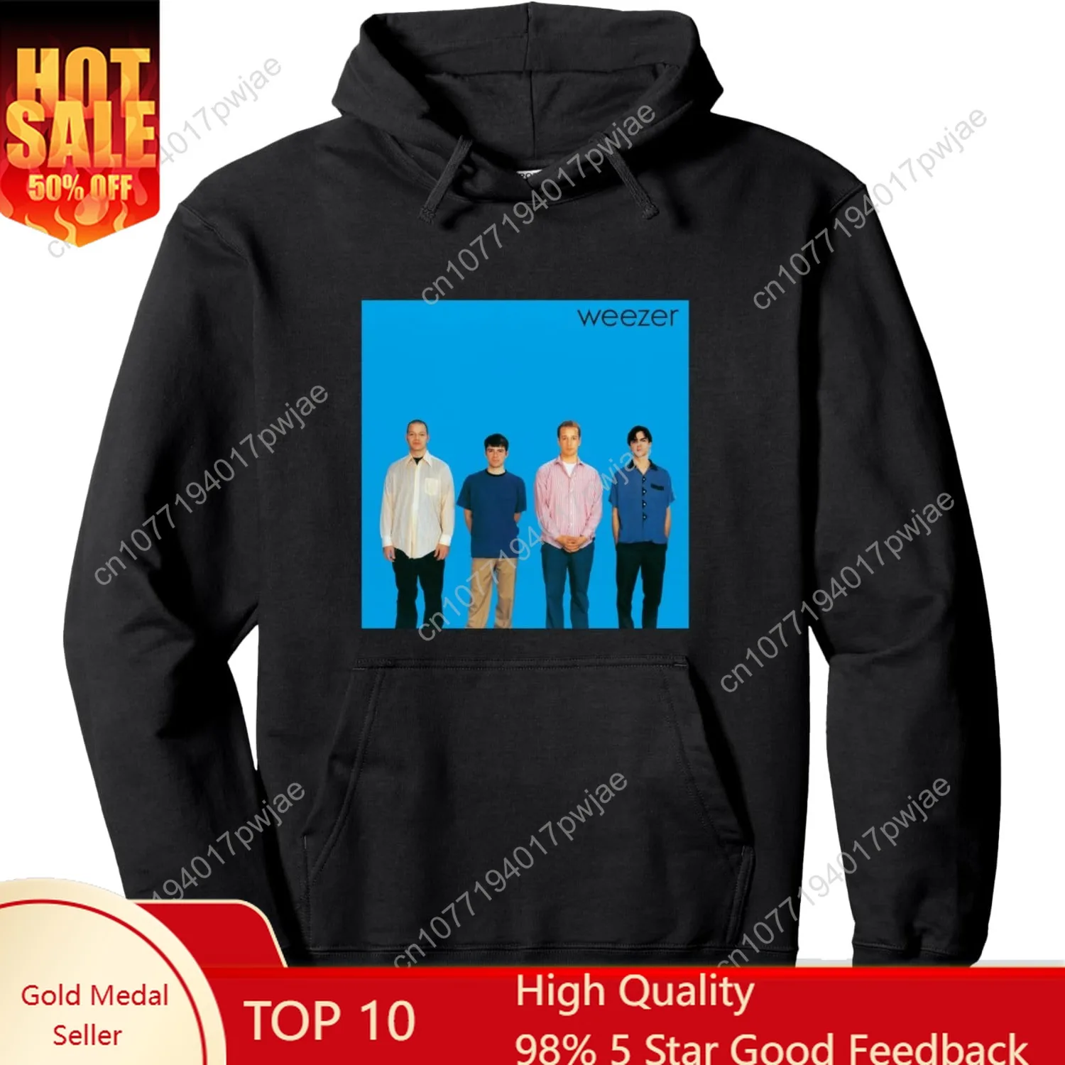 

Weezer — пуловер с капюшоном с синей обложкой альбома